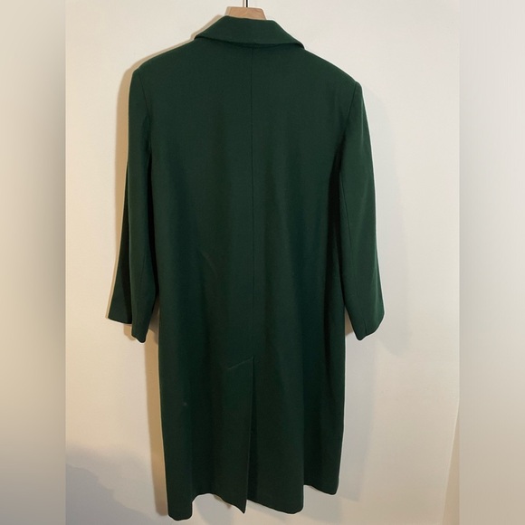 VTG 50’s-60’s Ruby Martin 100% Wool Emerald Green Lined Trench Coat Size 16P USA - Picture 5 of 15